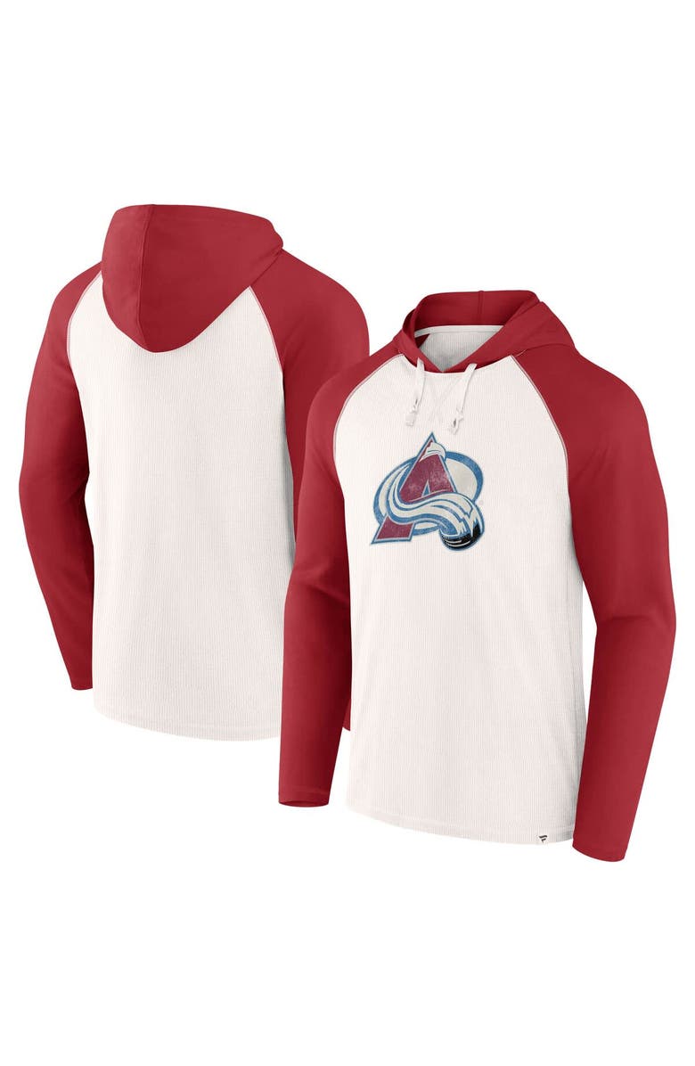 FANATICS Men's Fanatics White Colorado Avalanche Vintage Winger Pullover Hoodie, Main, color,