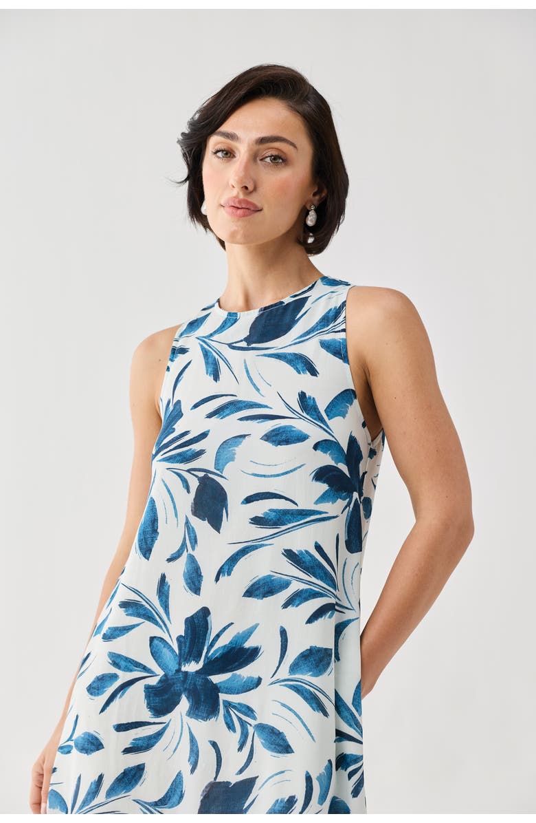 Reistor Floral Sleeveless Maxi Dress, Alternate, color, Blue Floral