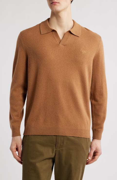 Network Merino Wool & Cashmere Polo Sweater