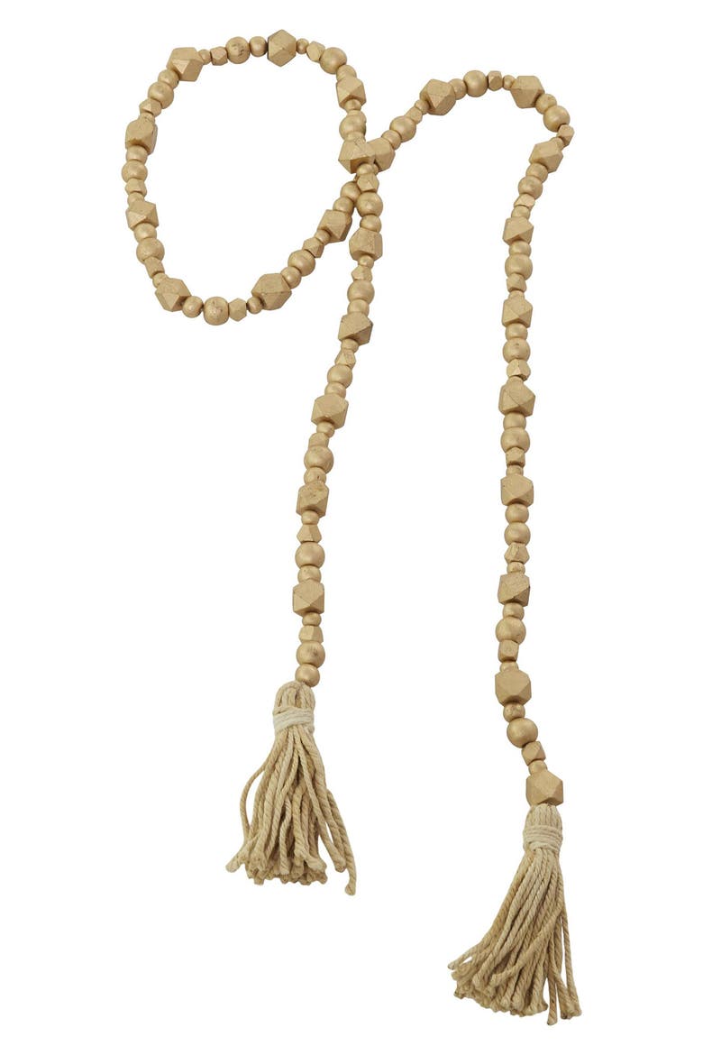 Bohemian Mango Wood Garland, Main, color, GOLD
