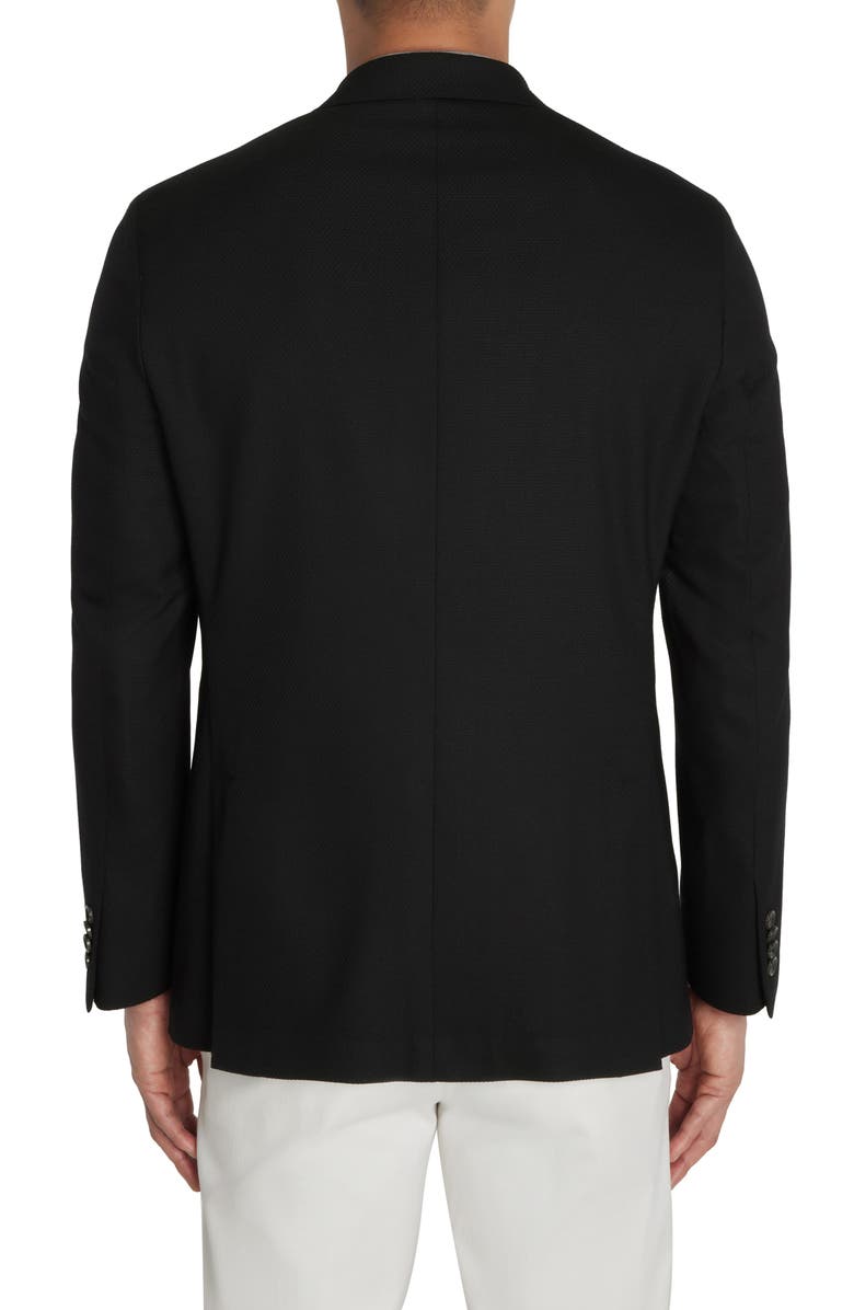 Jack Victor Hill Soft Constructed Double Breasted Wool Blend Sport Coat, Alternate, color, Black