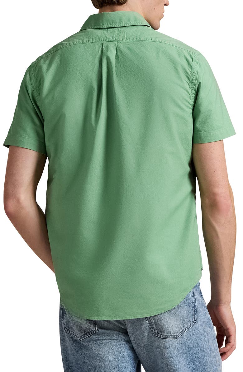 Polo Ralph Lauren Classic Oxford Short Sleeve Button-Down Shirt, Alternate, color, Outback Green