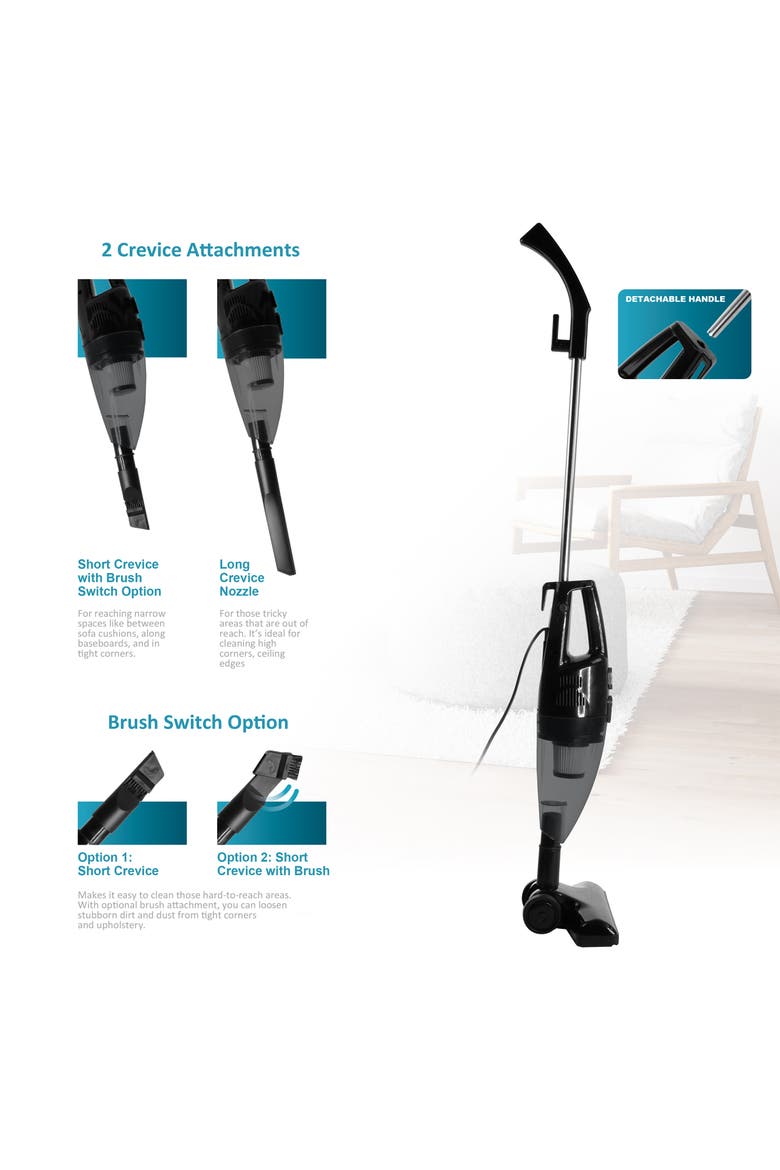 2 in 1 Corded Upright and Handheld Vacuum Cleaner, Alternate, color, Black