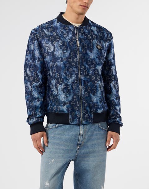 Jacquard Denim Bomber Monogram Men
