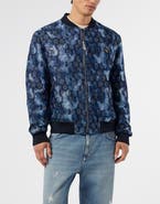 PHILIPP PLEIN Jacquard Denim Bomber Monogram Men