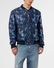 PHILIPP PLEIN Jacquard Denim Bomber Monogram Men
