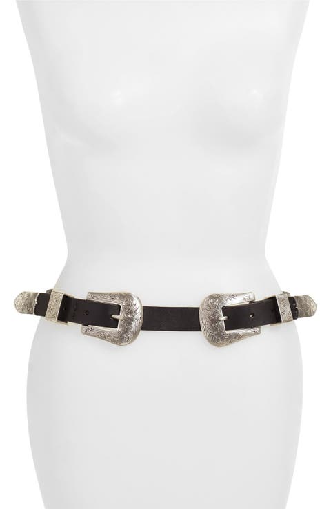 Double Buckle Western Belt