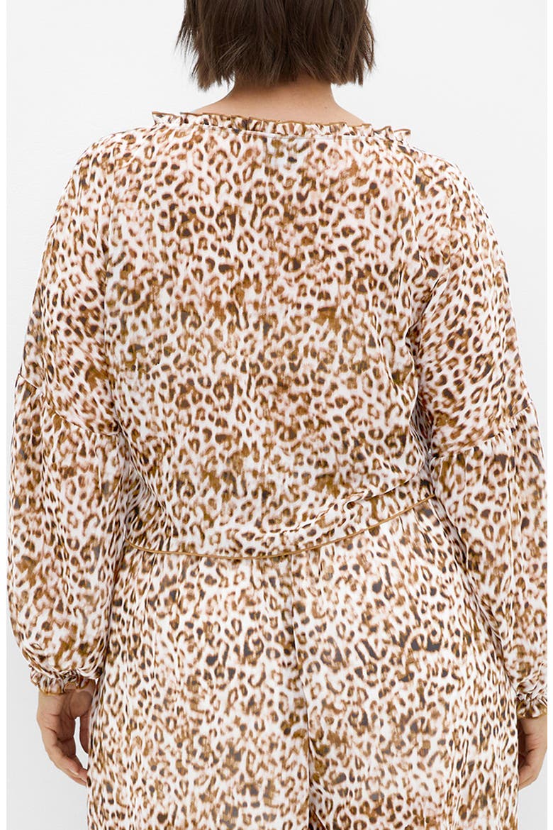 Corina Tie Front Top, Alternate, color, LIGHT LEOPARD