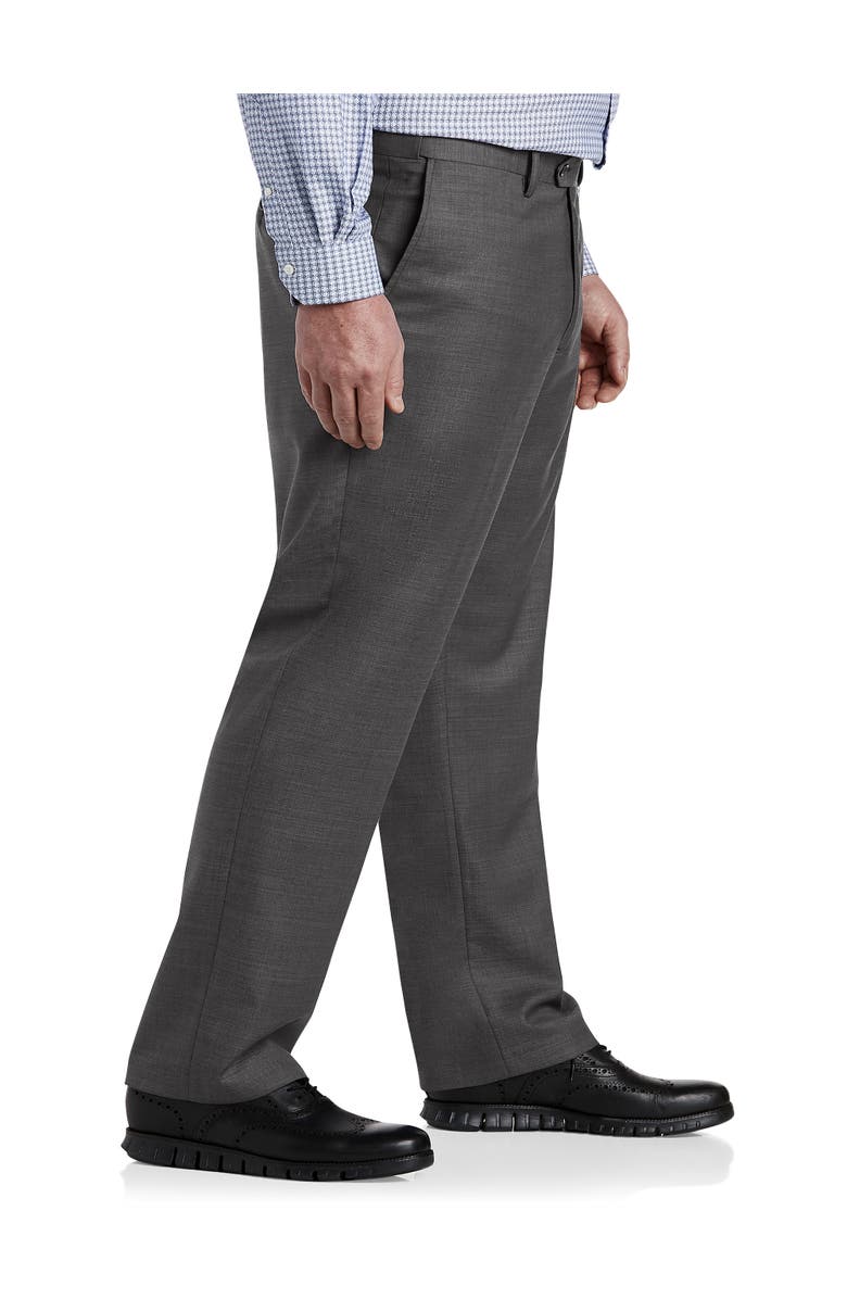 Oak Hill Premium by DXL Sharkskin Suit Pants, Alternate, color, Grey