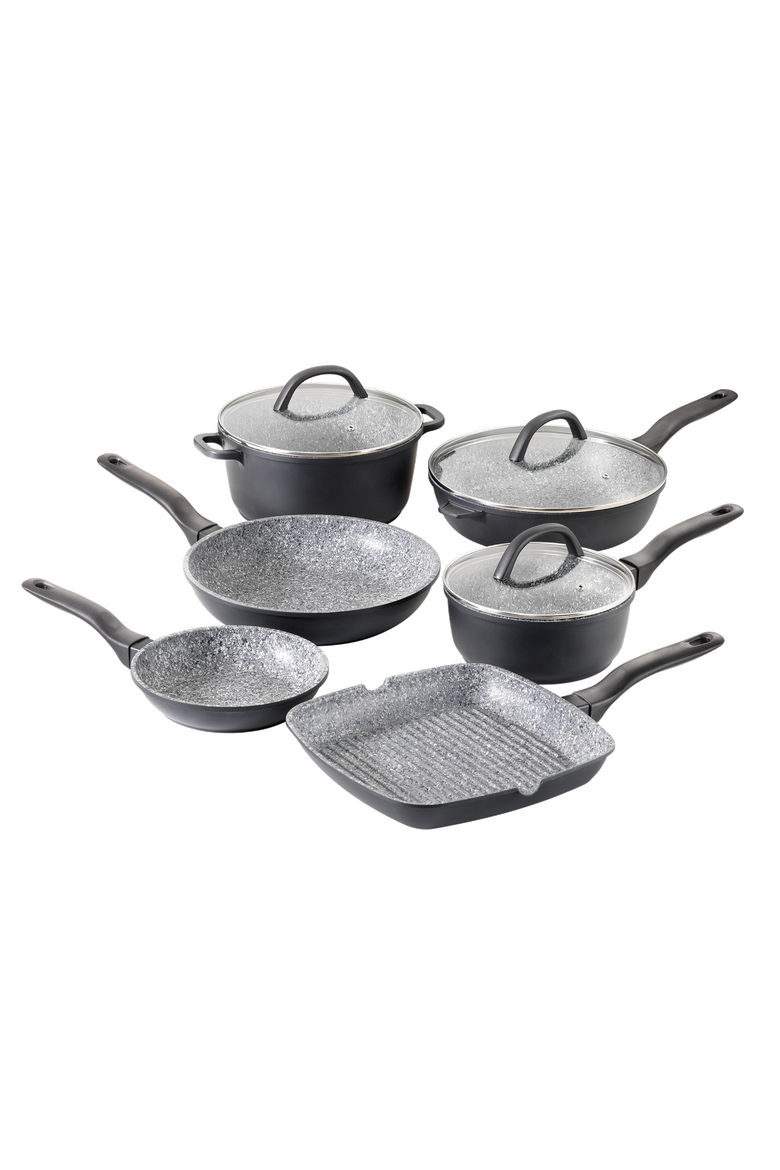 STONE X² 9 Piece Cookware Set, Main, color, Black