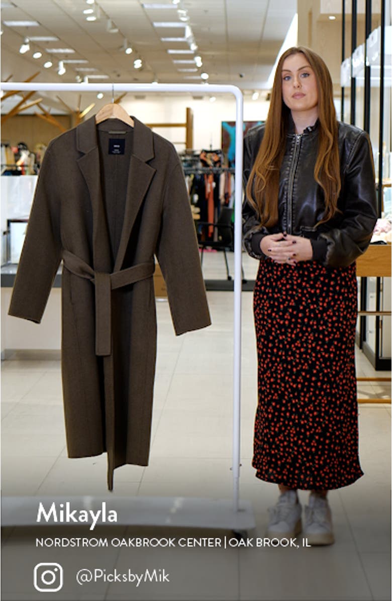 Wool Blend Wrap Coat, sales video thumbnail