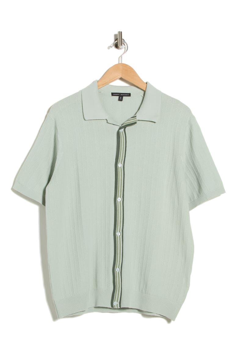 Beaufort Short Sleeve Knit Cardigan, Alternate, color, AQUA GREEN
