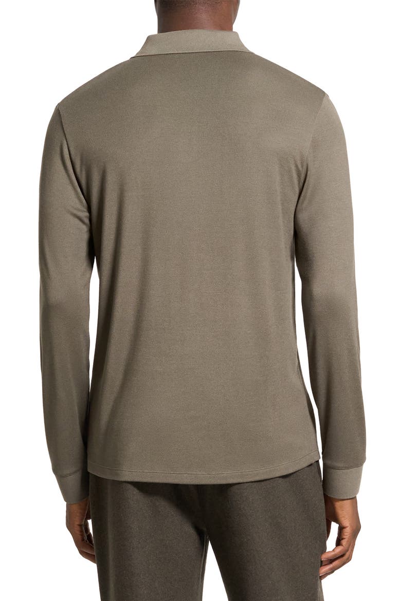 Goris Anemone Milano Long Sleeve Polo, Alternate, color, TARMAC