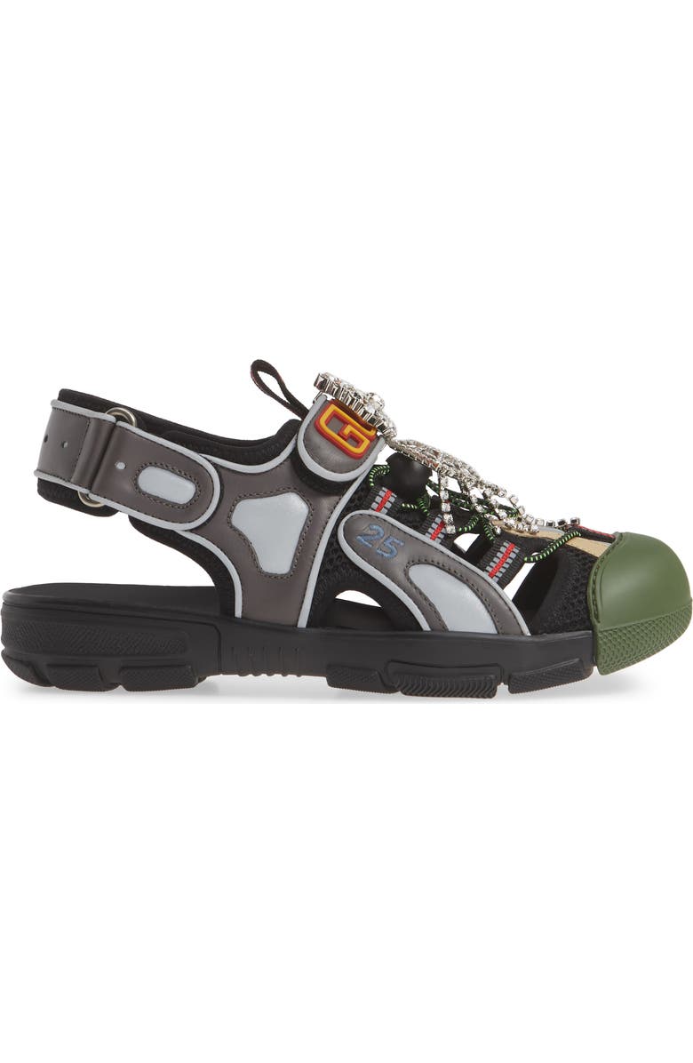 Gucci Tinsel Sport Sandal, Alternate, color,
