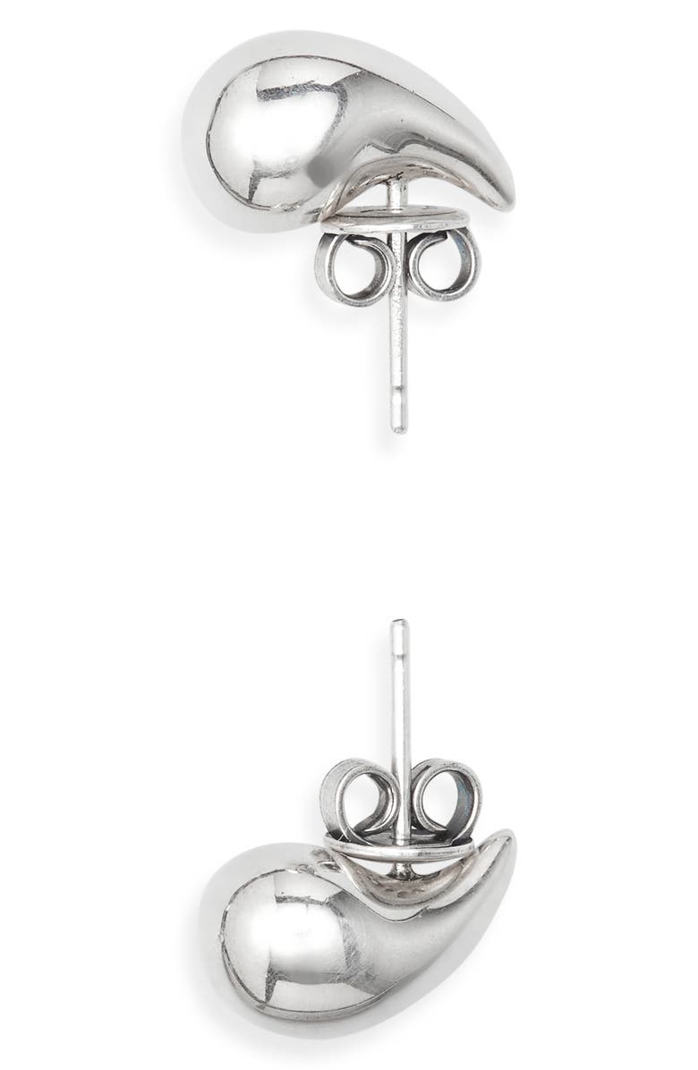 Bottega Veneta Mini Sterling Silver Drop Earrings, Alternate, color, 8117 Silver
