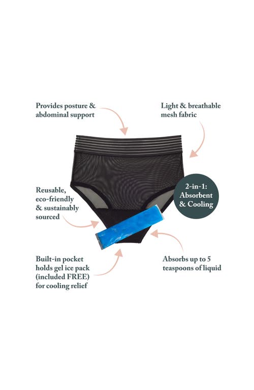 Mommy Matters Heal 2-in1 Postpartum Briefs & Ice-pack Set In Black