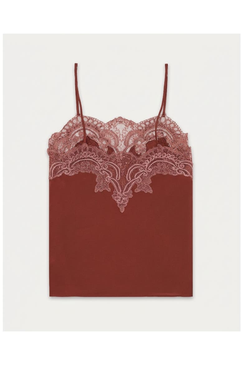 Brianne Embroidered Silk Top, Alternate, color, Burgundy