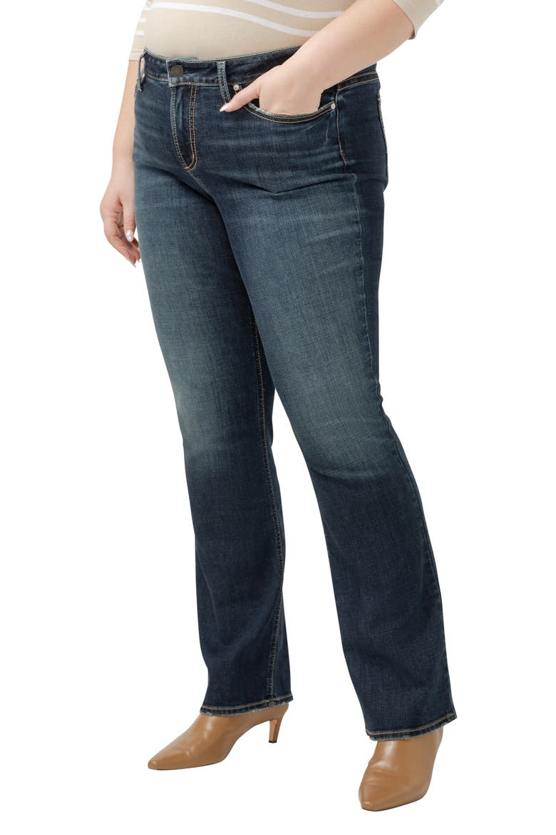 Suki Curvy Mid Rise Slim Bootcut Jeans, Alternate, color, INDIGO
