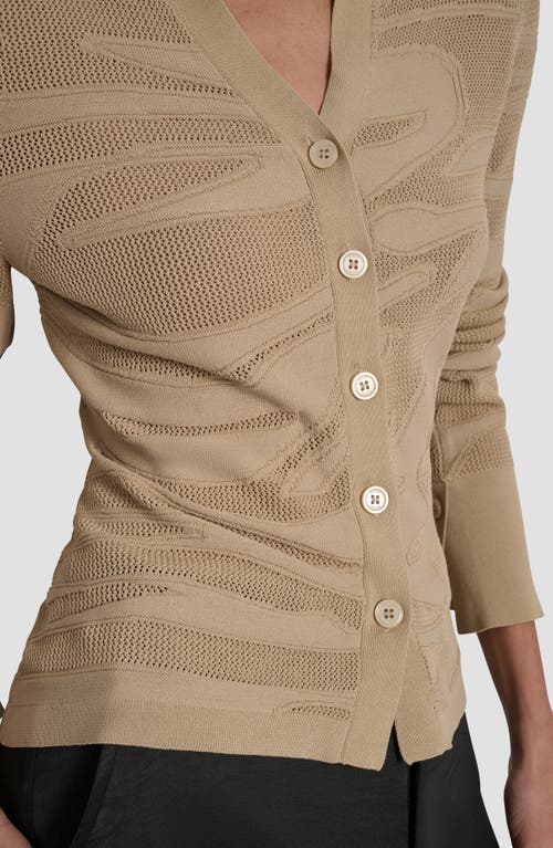 Dkny Zebra Stripe Cardigan In Multi