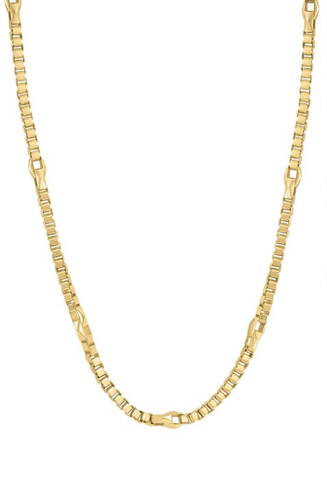 Layered Snake Chain Necklace in Gold-Plated Sterling Silver