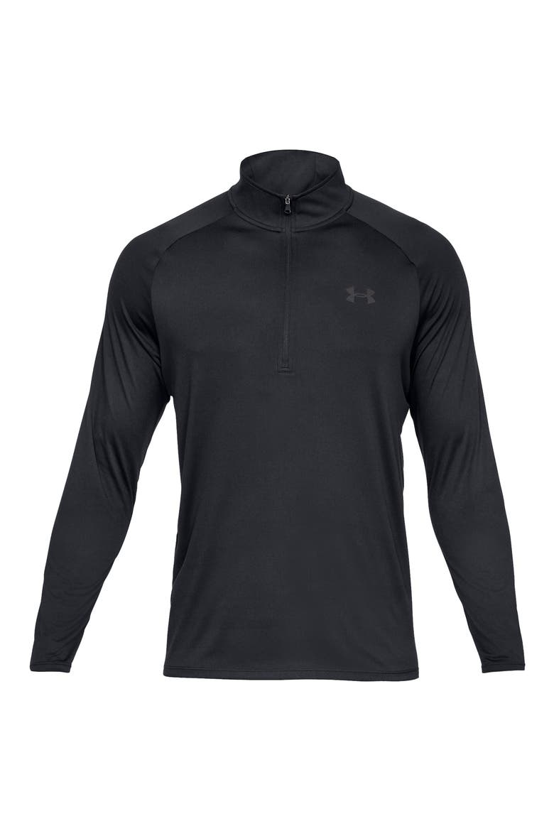 Tech Half Zip Sweatshirt, Alternate, color, BLACK/ CHARCOAL