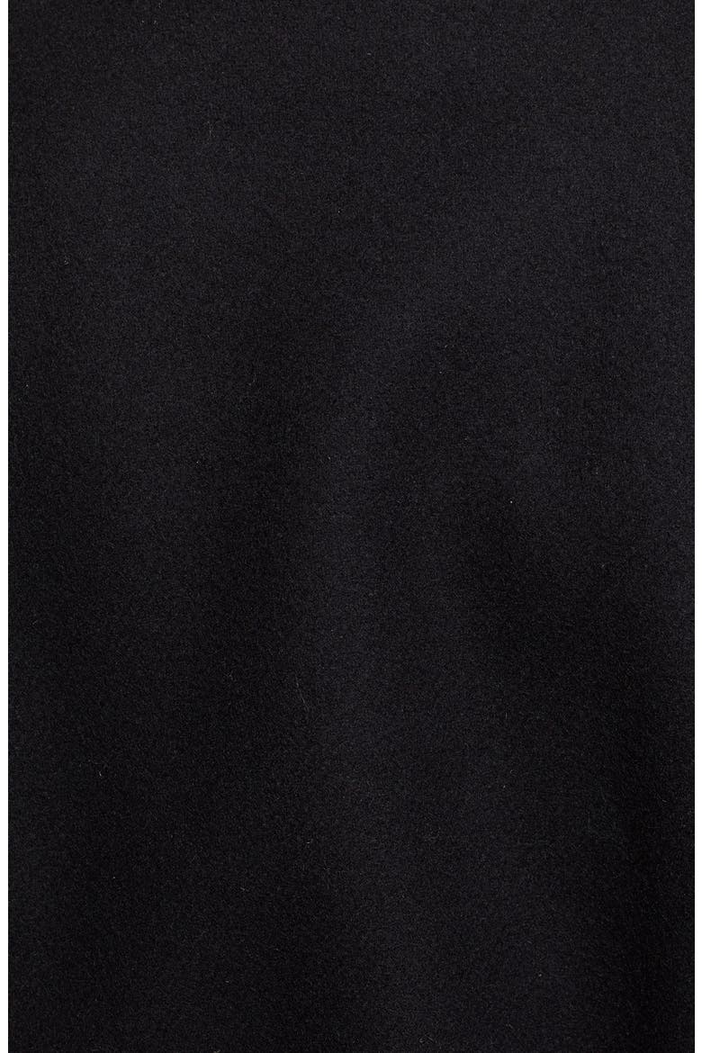 'Hiro' Felt Crossover Coat, Alternate, color, BLACK