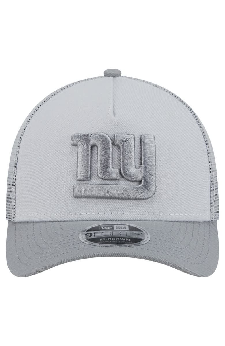 New Era Men's New Era Gray New York Giants Domain A-Frame Trucker 9FORTY Adjustable Hat, Alternate, color, 