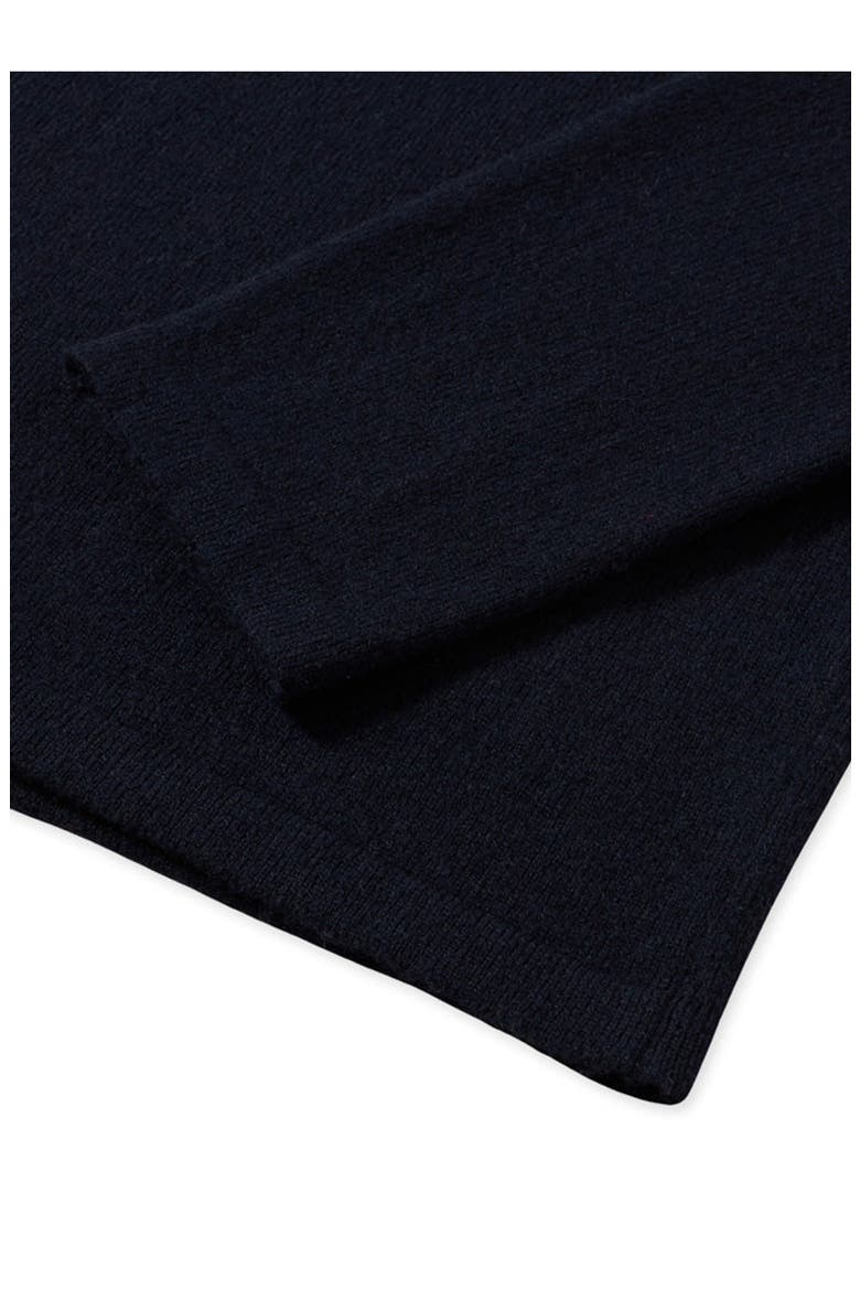 Cashmere Polo With Deep Neckline, Alternate, color, Blue