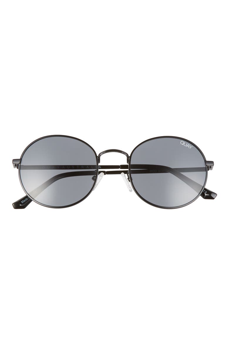 Australia 50mm Mod Star Round Sunglasses, Main, color, BLACK/ SMOKE