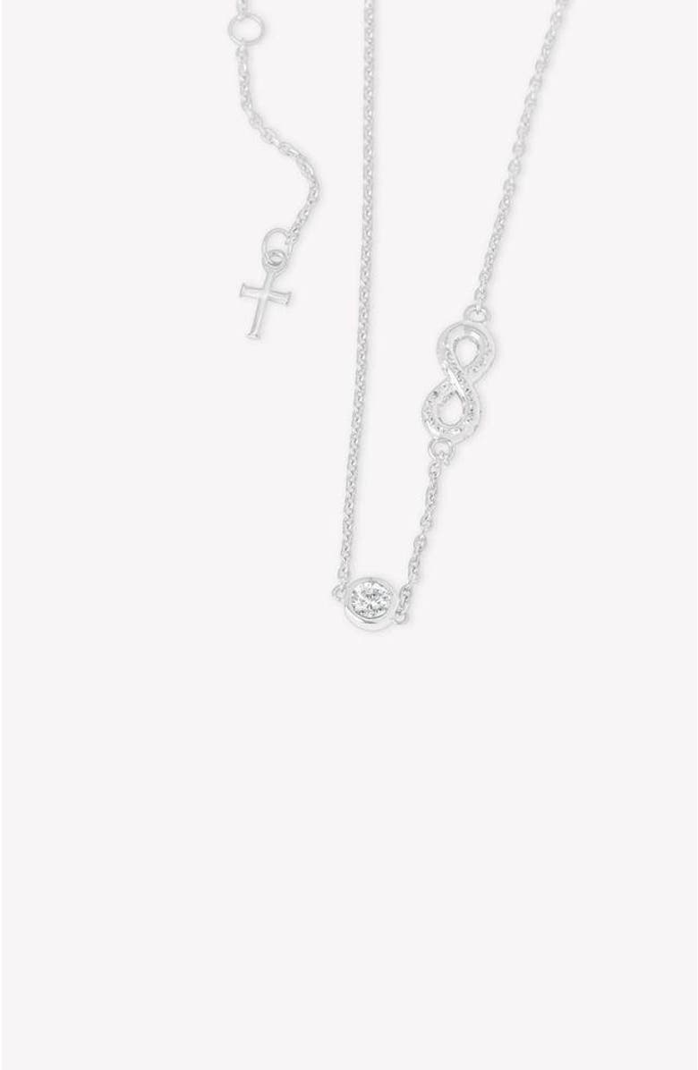 Rizen Jewelry Infinite Hope Necklace, Alternate, color, Sterling Silver