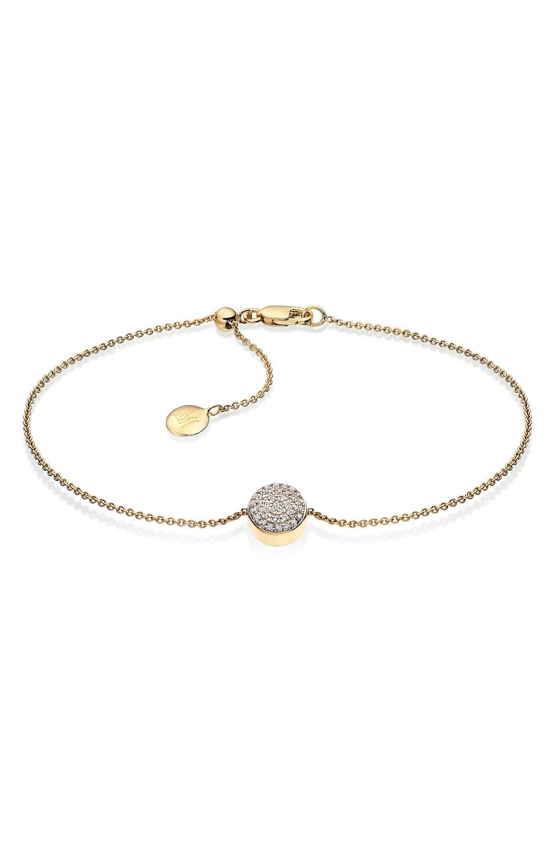 Monica Vinader Ava Diamond Button Bracelet