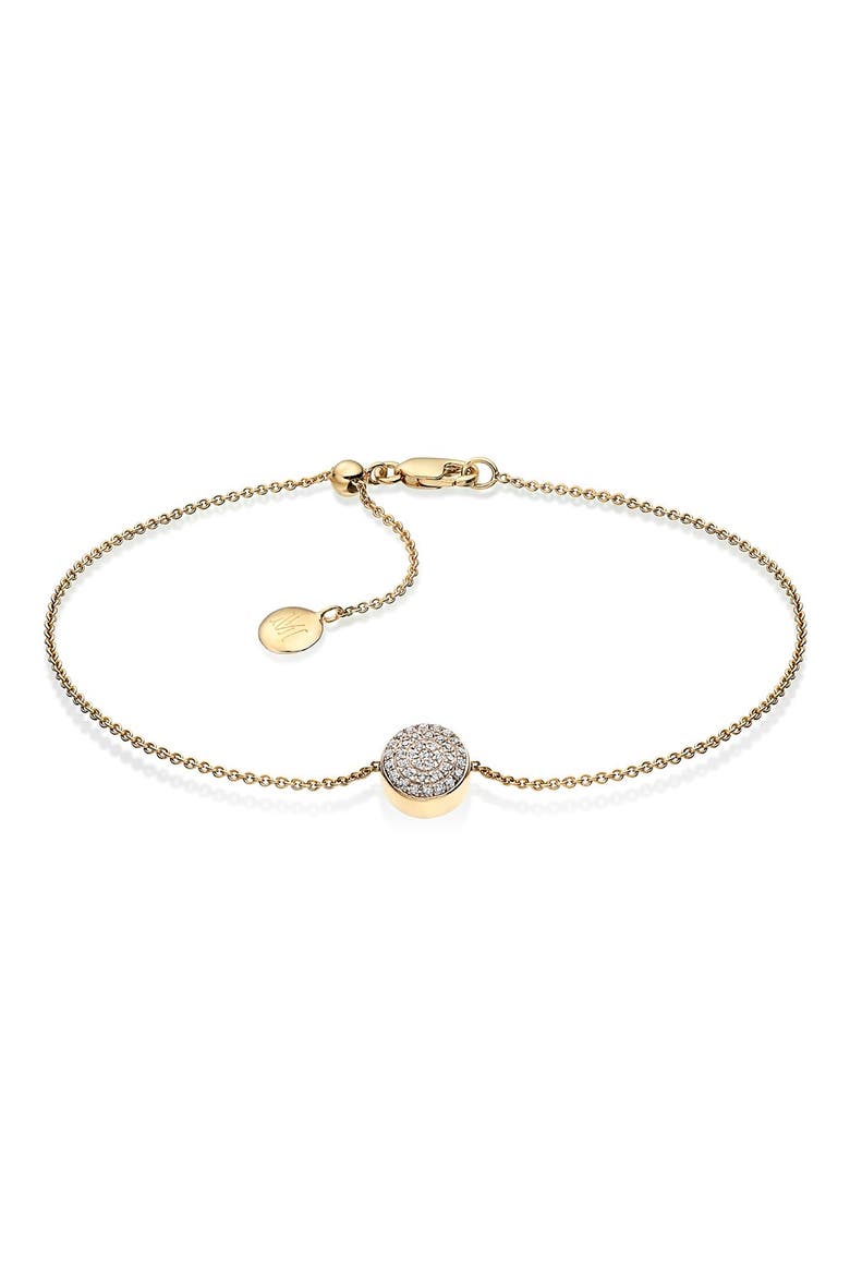 Ava Diamond Button Bracelet, Main, color, GOLD
