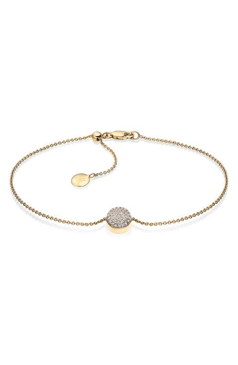 Ava Diamond Button Bracelet