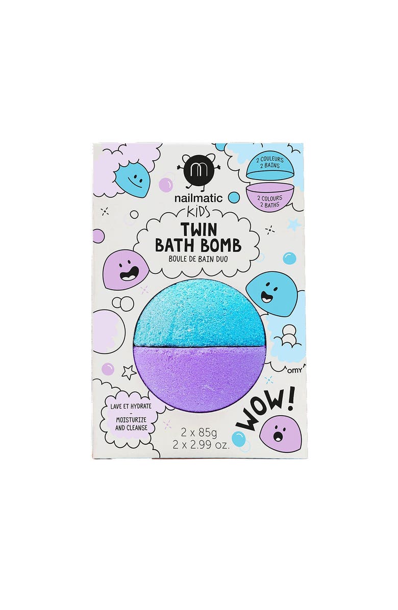 nailmatic Bath Bomb For Kids Duos, Main, color, Blue/Purple