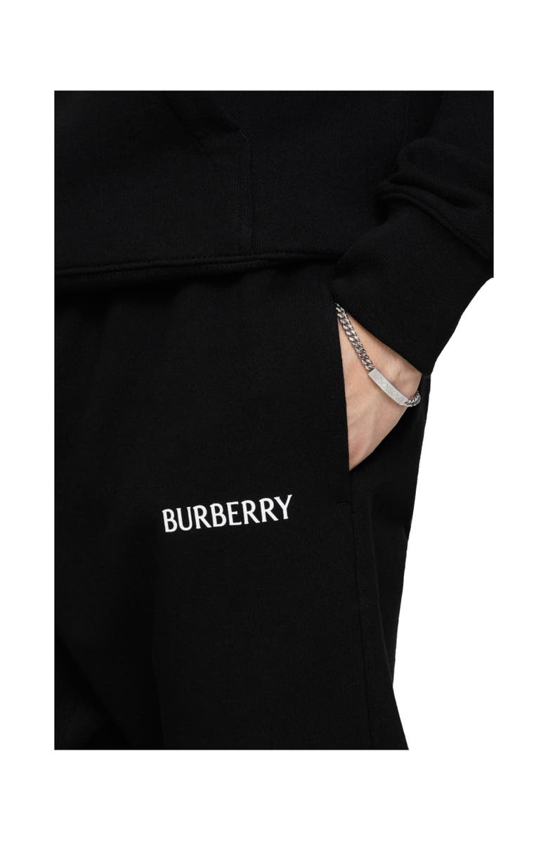 Burberry Logo Cotton Jogging Pants, Alternate, color, Black