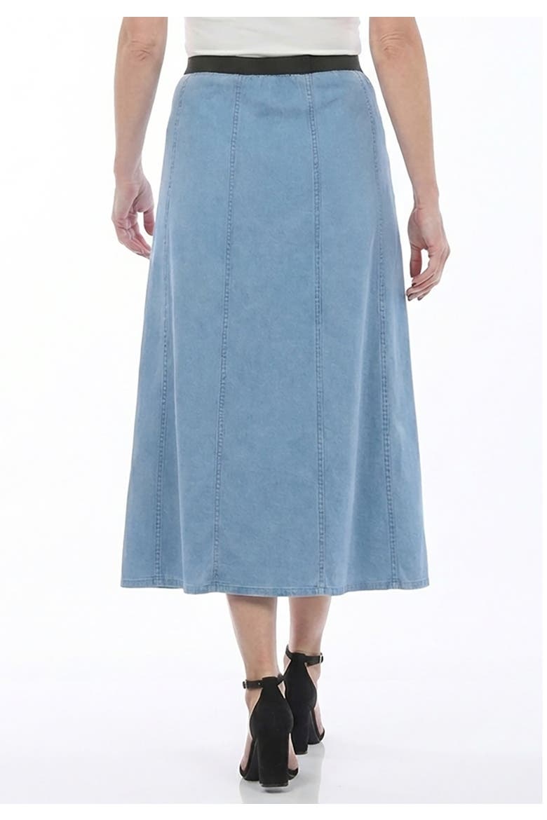 Stretch Denim Jegging Skirt, Alternate, color, LIGHT WASH