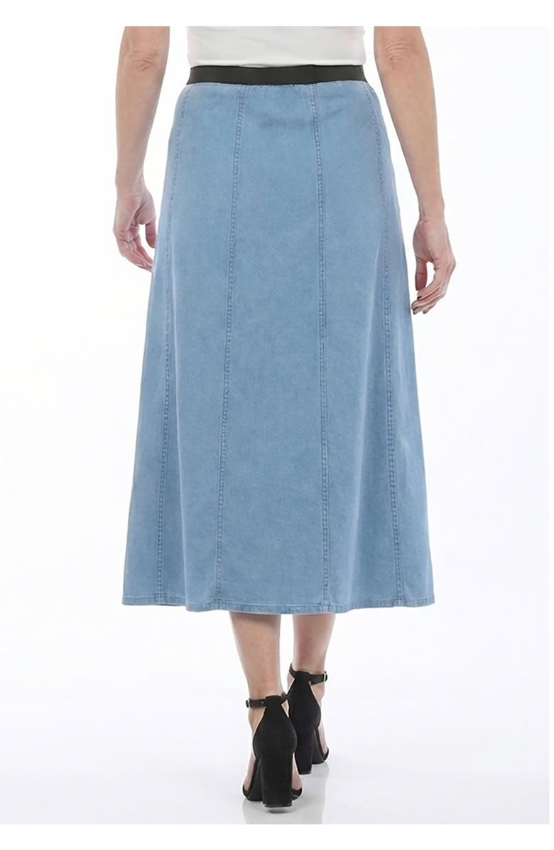 Jessica London Stretch Denim Jegging Skirt, Alternate, color, Light Wash