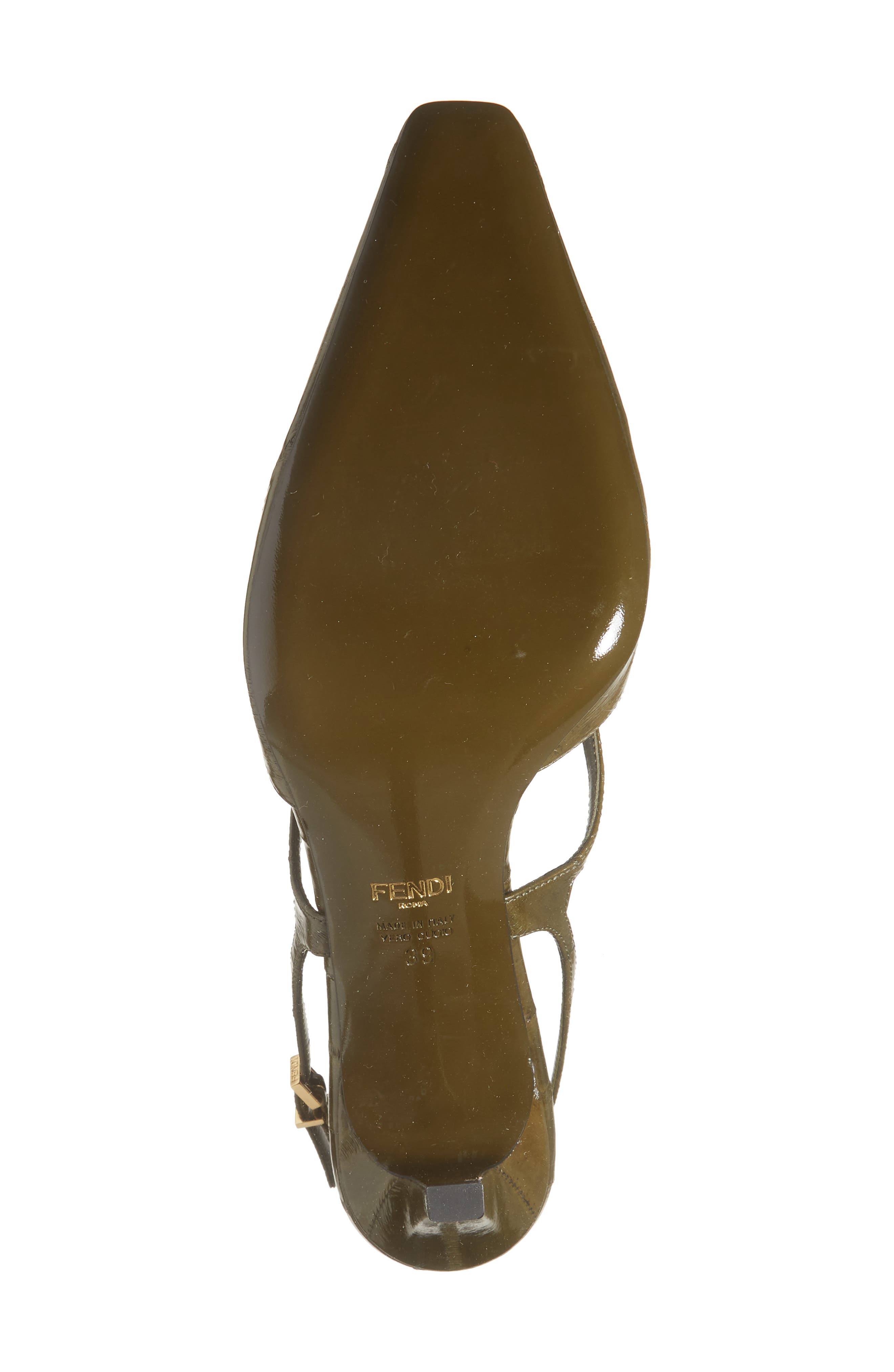 Fendi FFold Genuine Eel Pump, Alternate, color, Olive