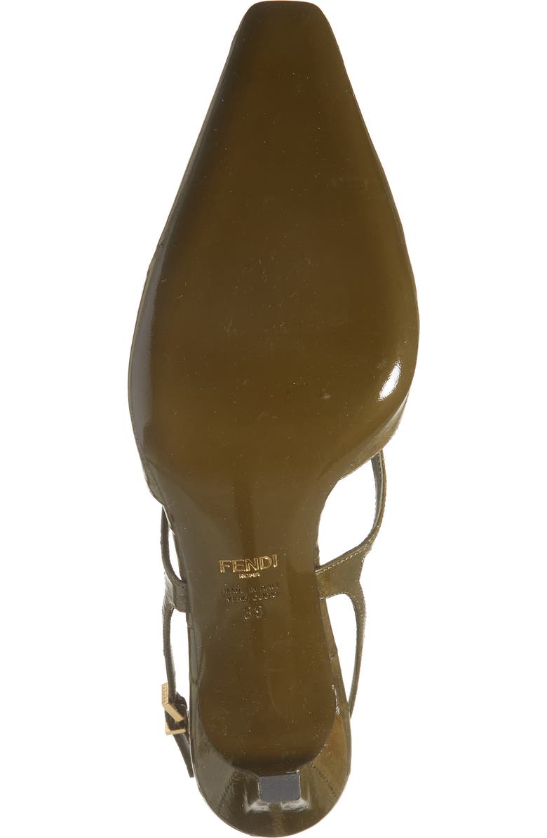 Fendi FFold Genuine Eel Pump, Alternate, color, Olive