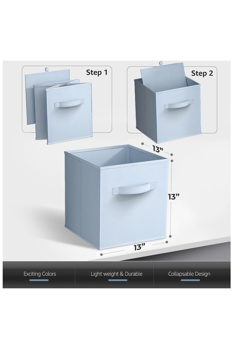 8-Pack Collapsible Storage Cube, Alternate, color, PASTEL BLUE