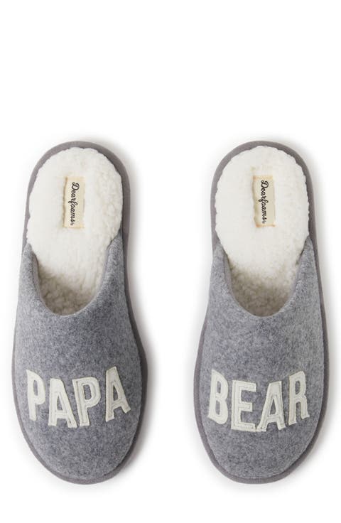 Carson Papa Bear Dad Scuff Slipper