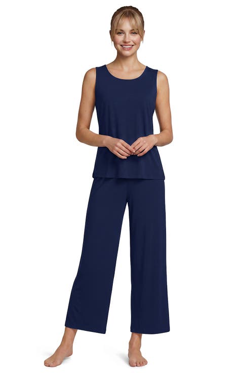 Cooling 3 Piece Pajama Set - Tank Crop and Robe