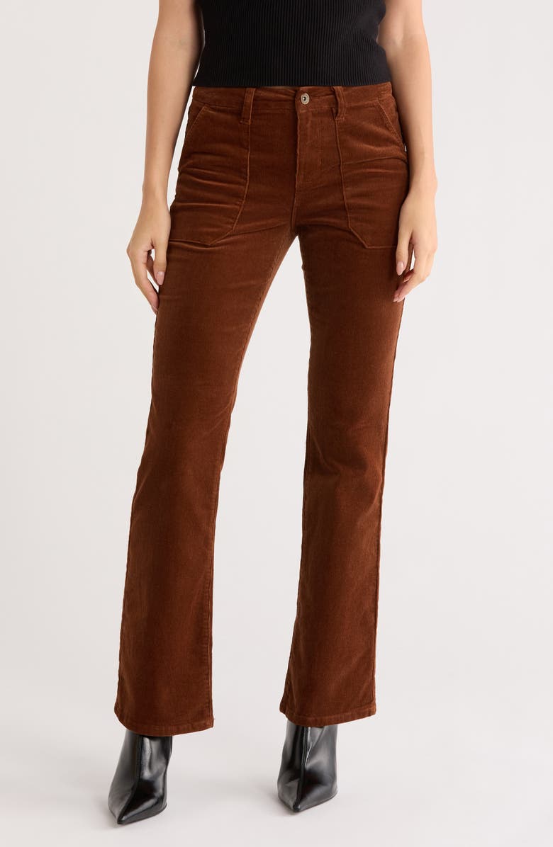 Sanctuary Braxton Corduroy Bootcut Pants, Main, color, Clove Brown