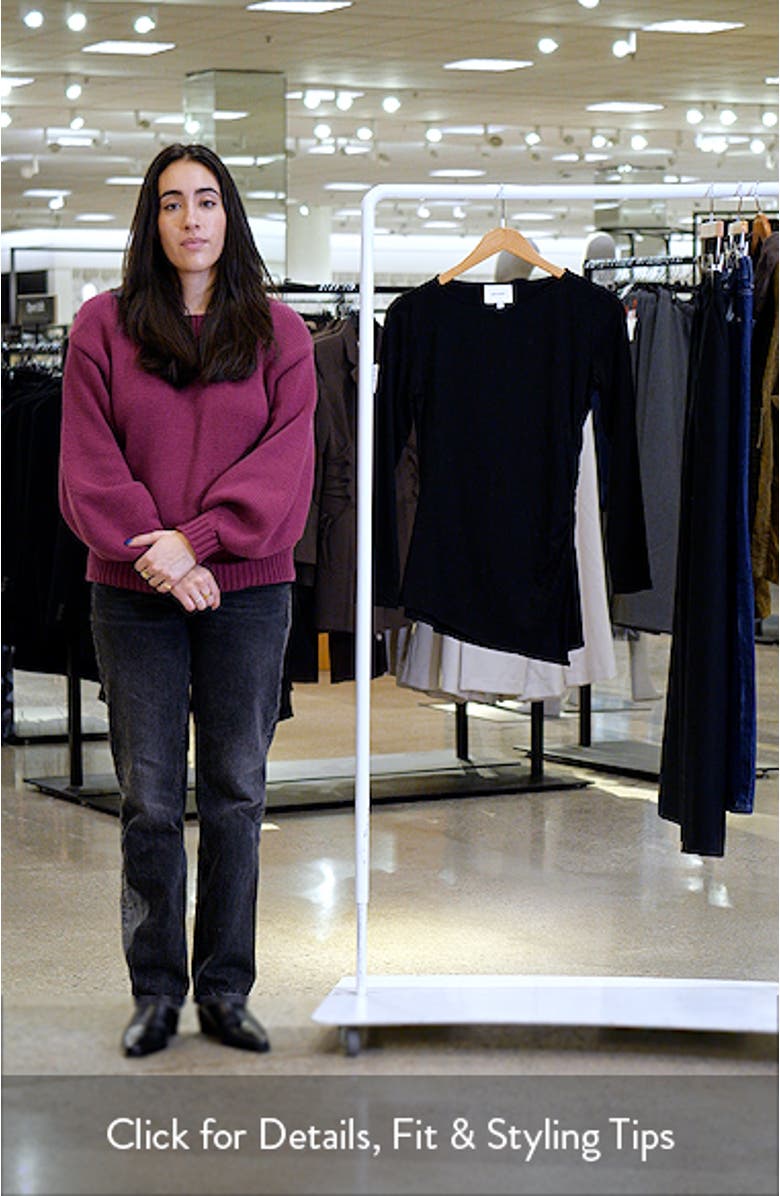 Margot Asymmetric Peplum Knit Top, sales video thumbnail