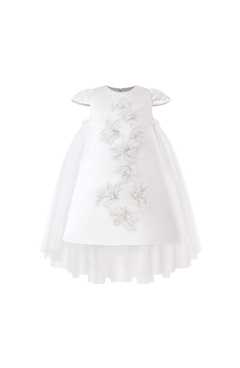 Tulleen Embroidered Briavelle Dress, Alternate, color, White