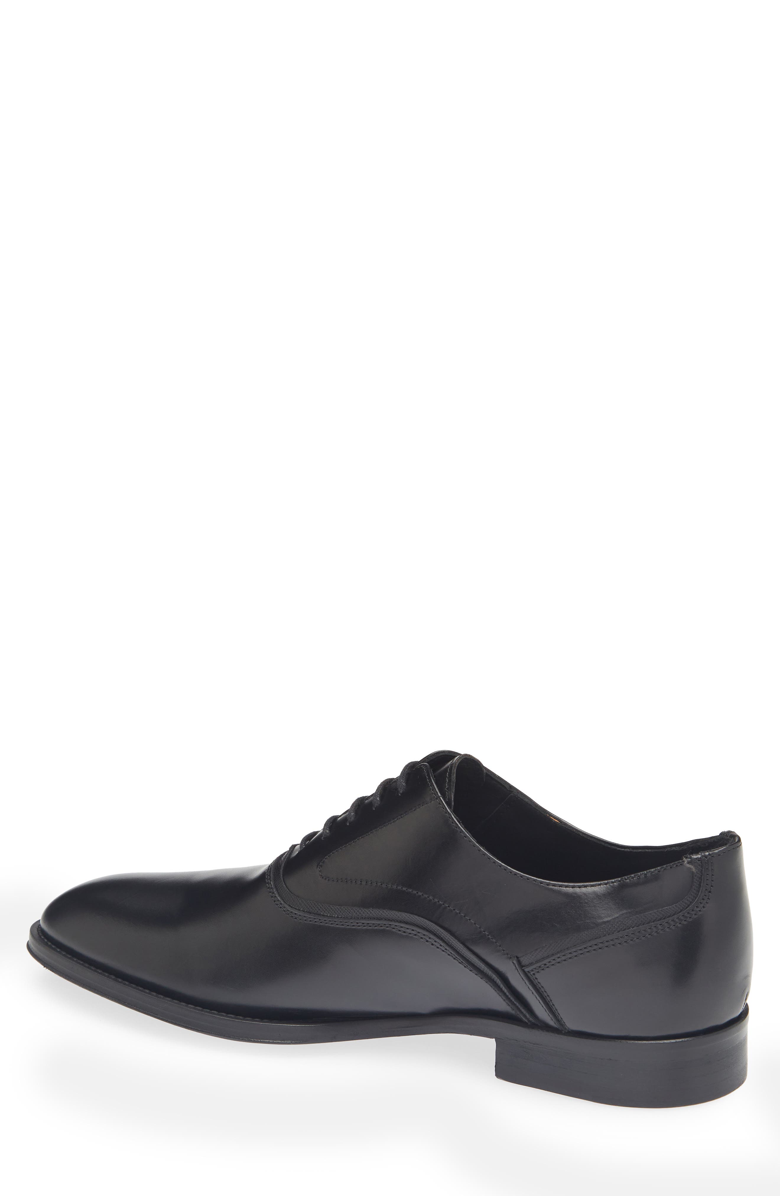 Sleek Plain Toe Oxford, Alternate, color, BLACK