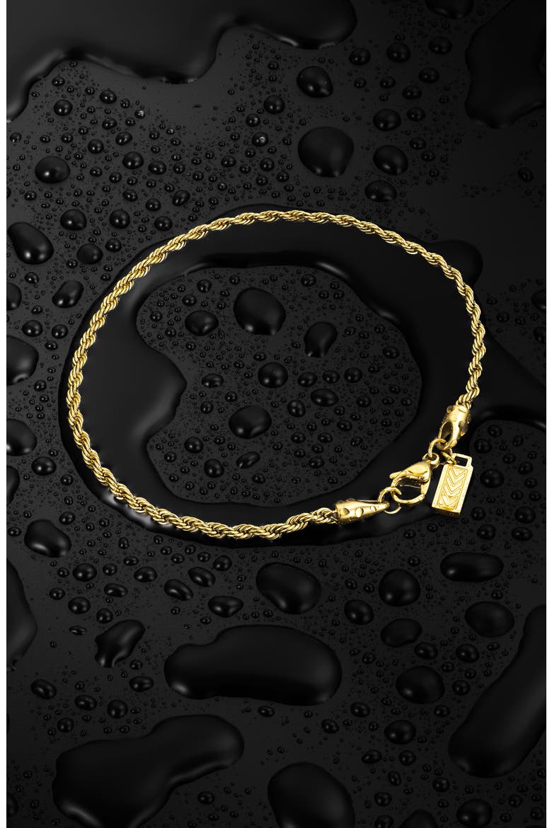 Men's Rope Chain Bracelet, Alternate, color, GOLD