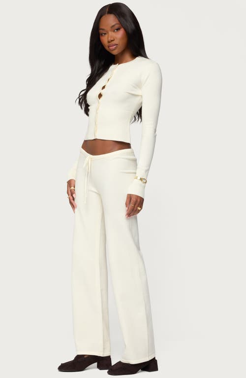 Edikted Montanna Knit Drawstring Pants In Pattern