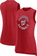 FANATICS Women's Fanatics Branded  Heather Red Washington Nationals What Goes Around Tank Top