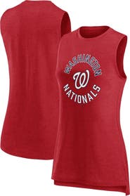 FANATICS Women's Fanatics Branded  Heather Red Washington Nationals What Goes Around Tank Top